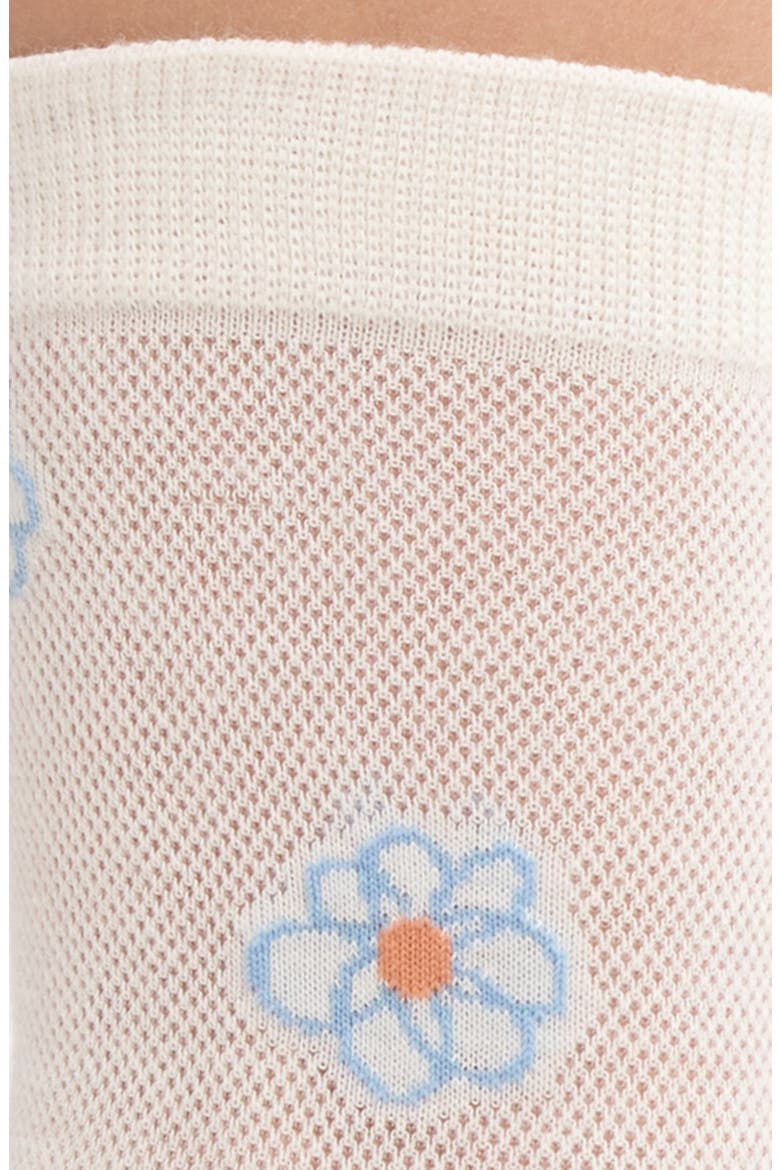 Camilla Floral Mesh Crewsocks, Alternate, color, FLORAL