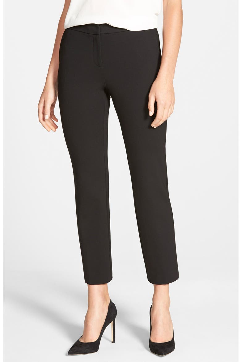 Crop Ponte Pants, Main, color, BLACK