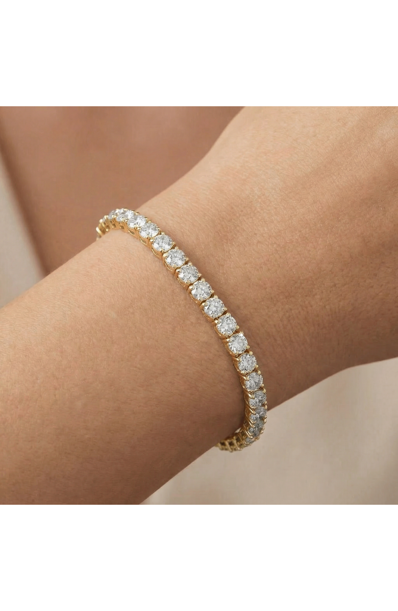 Bliss Diamond 12Ct Round-Cut Diamond Tennis Bracelet 14k Gold 7" Lab Grown, Alternate, color, 14K Yellow Gold