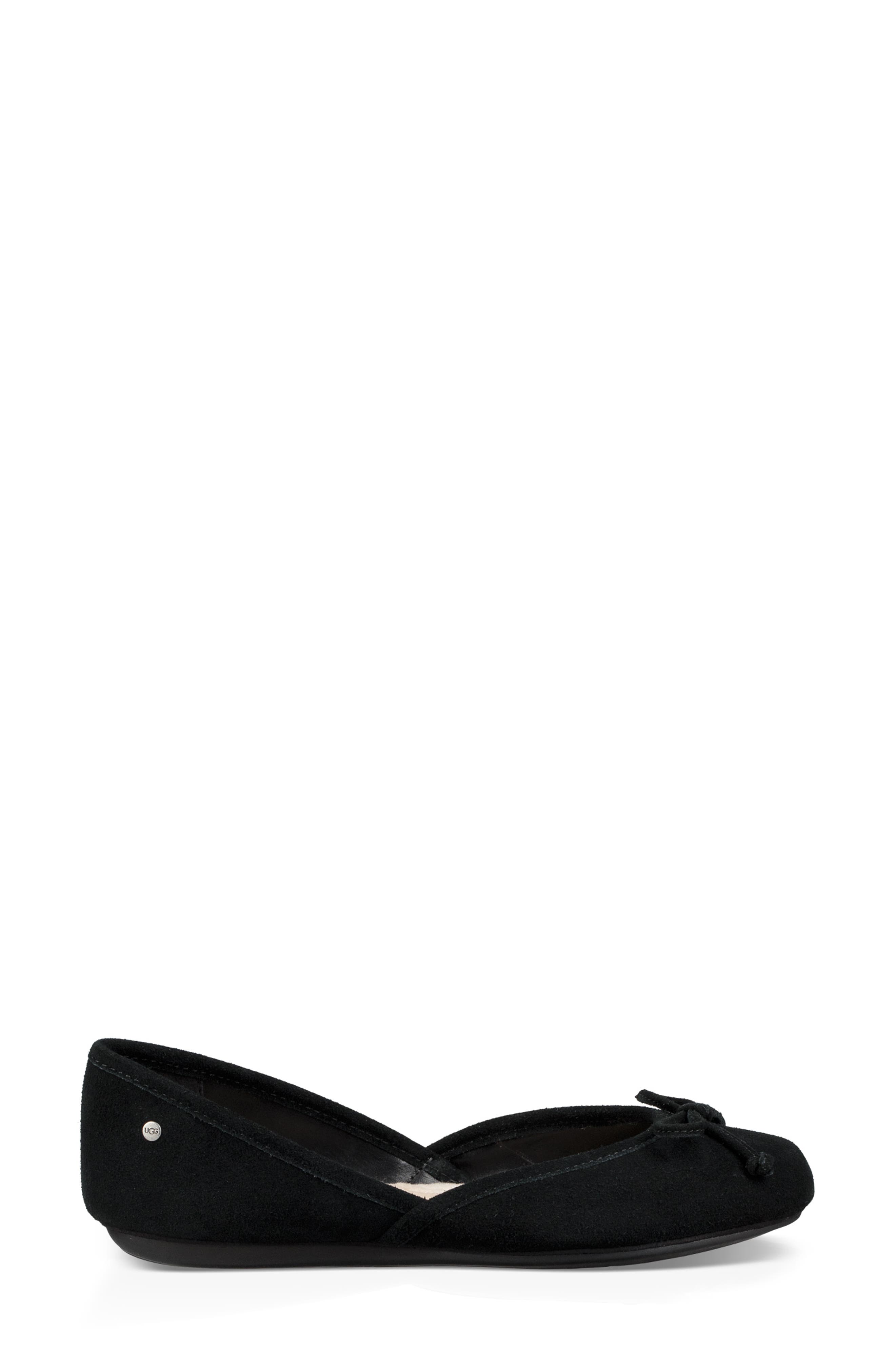 Lena Flat, Alternate, color, BLACK SUEDE