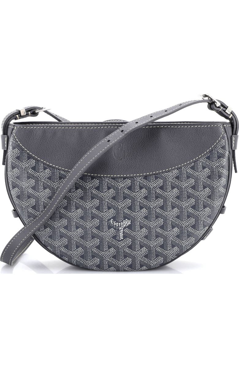 Pre-Owned Goyard Hirondelle Shoulder Bag Coated Canvas and Leather, Main, color, Gray