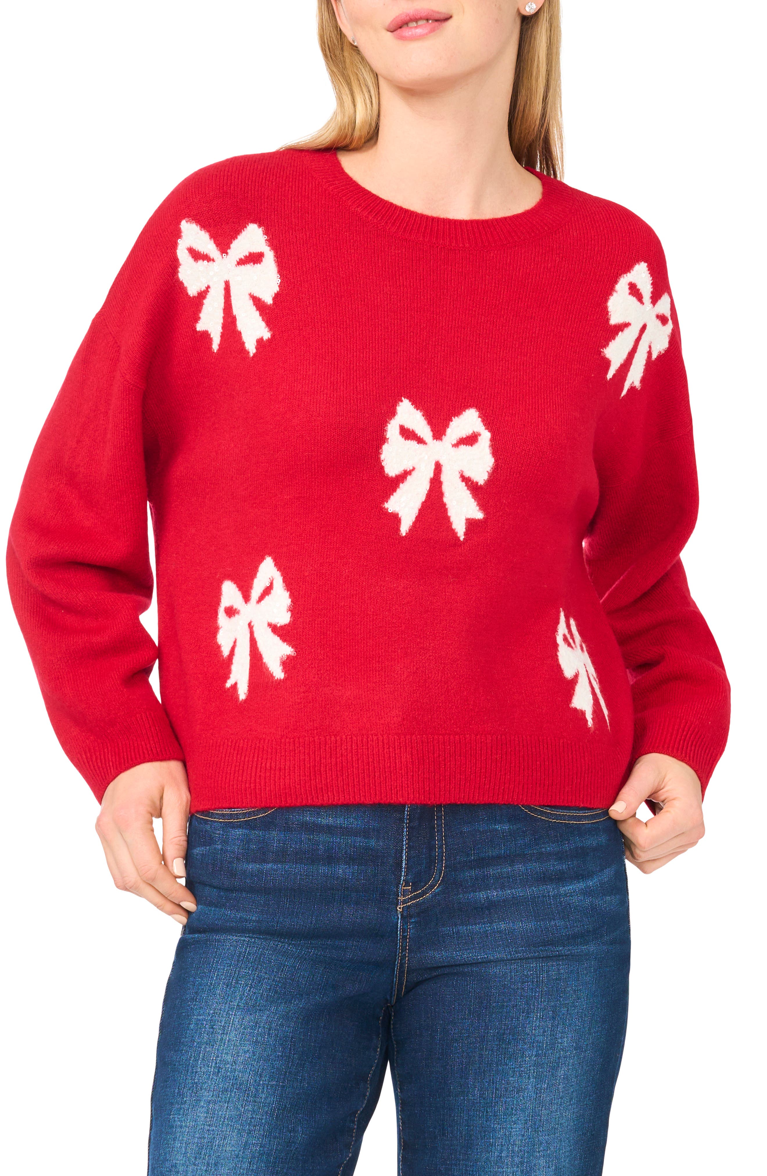 Sequin Bow Sweater