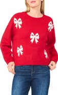 CeCe Sequin Bow Sweater