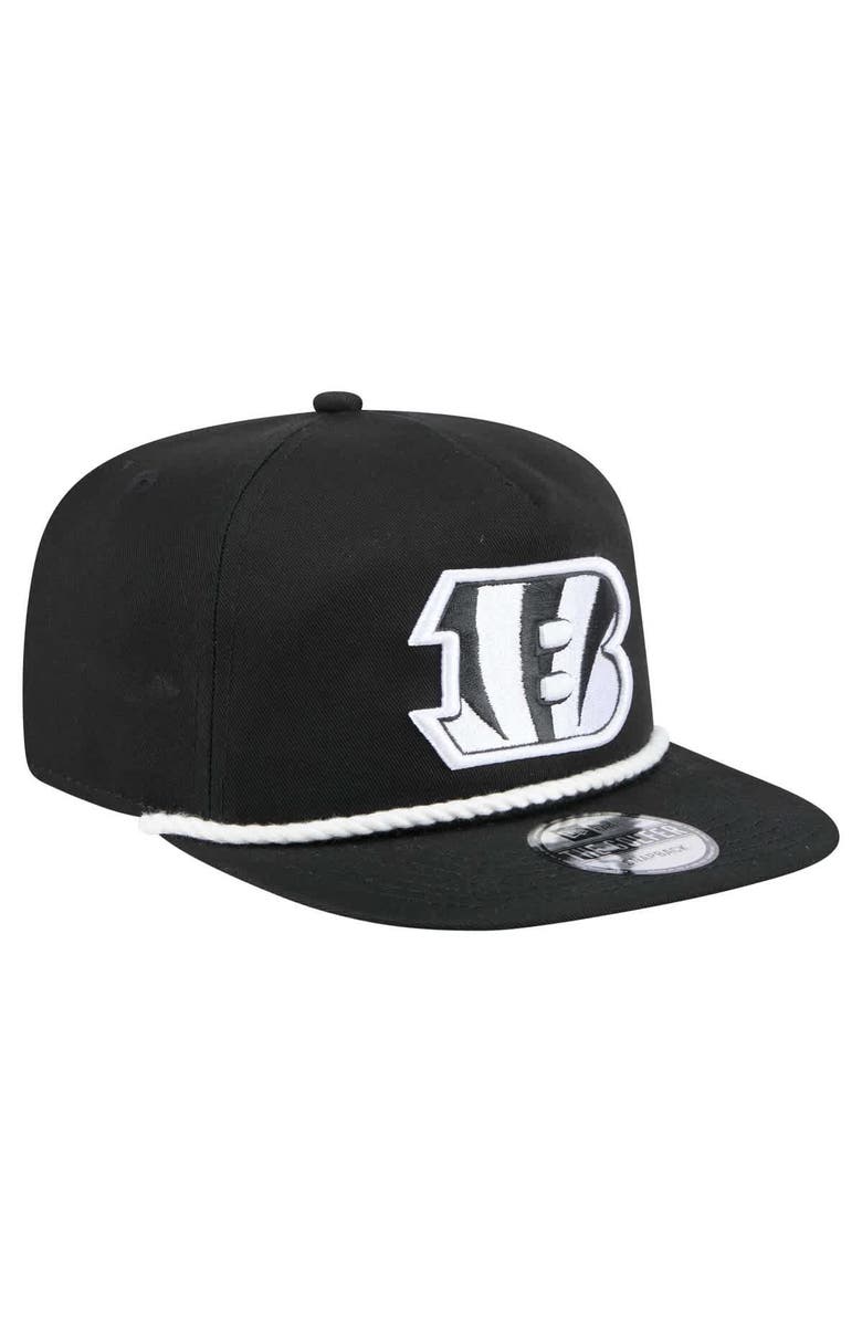 New Era Men's New Era Black Cincinnati Bengals B-Dub Golfer Snapback Hat, Alternate, color, Black