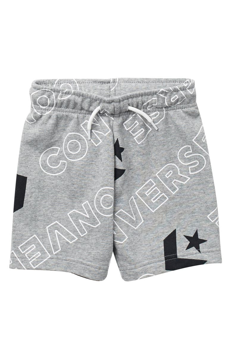 Converse Wordmark Print French Terry Shorts, Main, color,