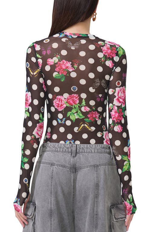 AFRM AFRM KAYLEE PRINT SHEER MESH TOP