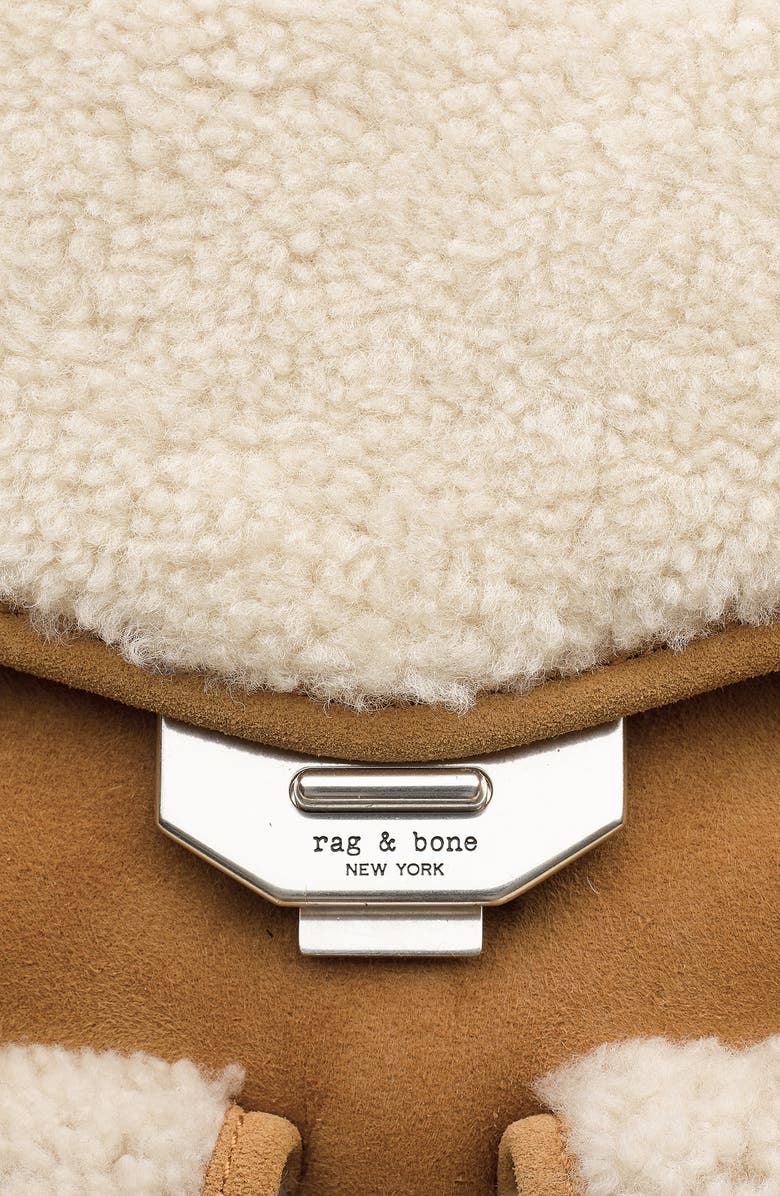 rag & bone Small Suede Genuine Shearling Field Backpack, Alternate, color,
