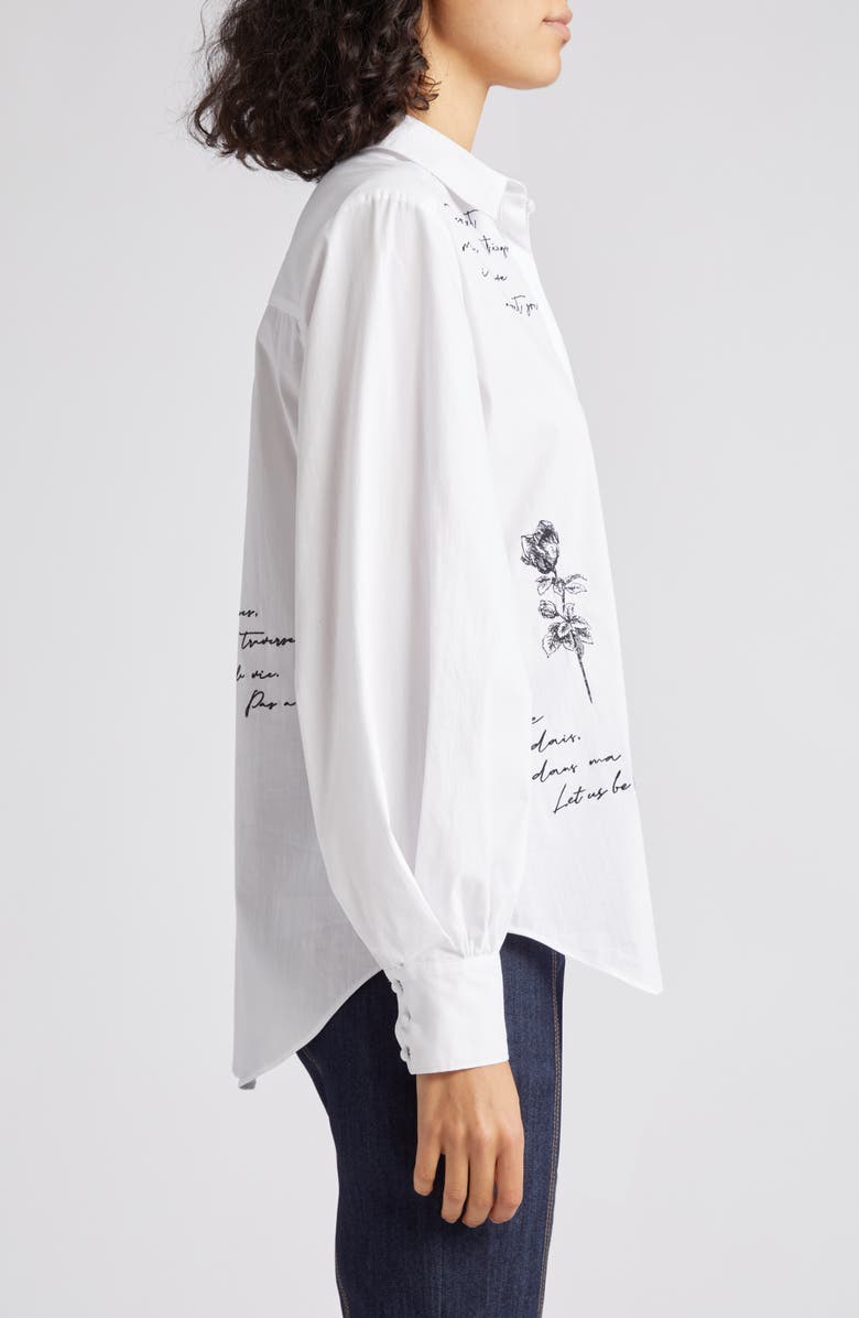 Cinq à Sept Kandice Mon Amour Embroidered Woven Shirt, Alternate, color,