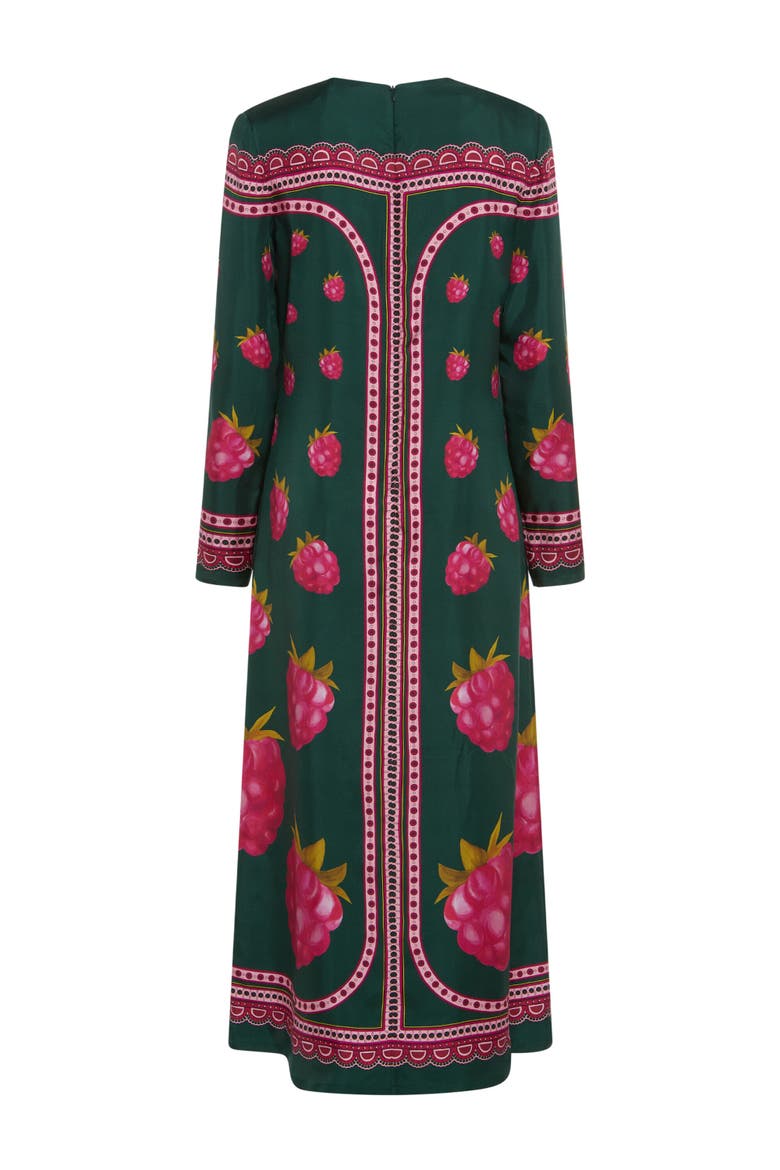 Long Sleeve Swing Dress, Alternate, color, Lamponi Placée Emerald