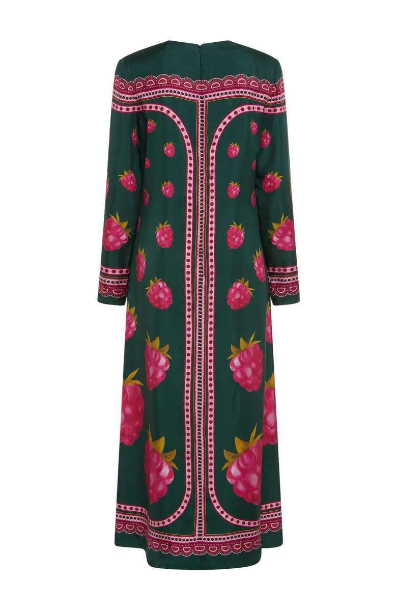 La DoubleJ Long Sleeve Swing Dress, Alternate, color, Lamponi Placée Emerald