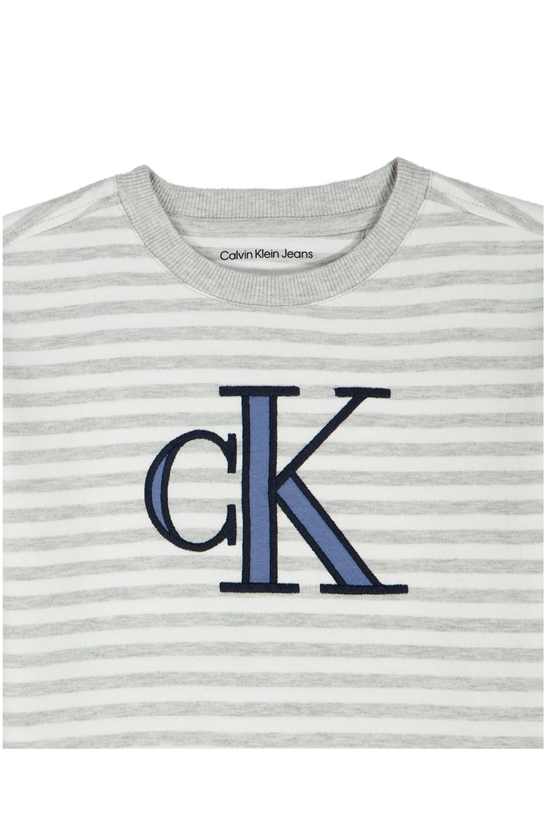 Calvin Klein Kids' Stripe T-Shirt & Cargo Set, Alternate, color, Grey Multi