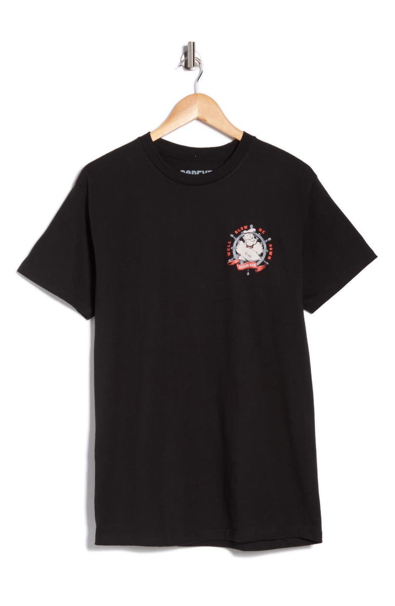 The Forecast Agency Popeye Sink Or Swim Graphic T-Shirt, Main, color, Black