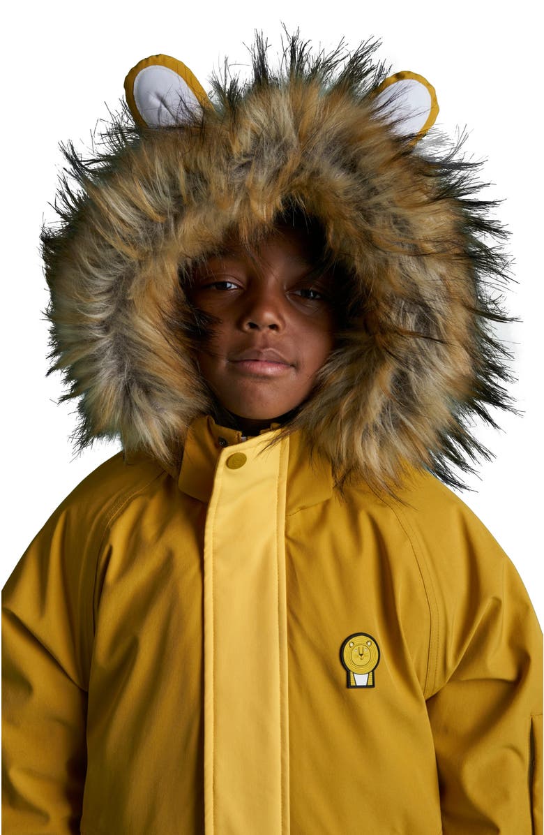 Roarsome Cub the Lion Ski Jacket, Alternate, color, Yellow