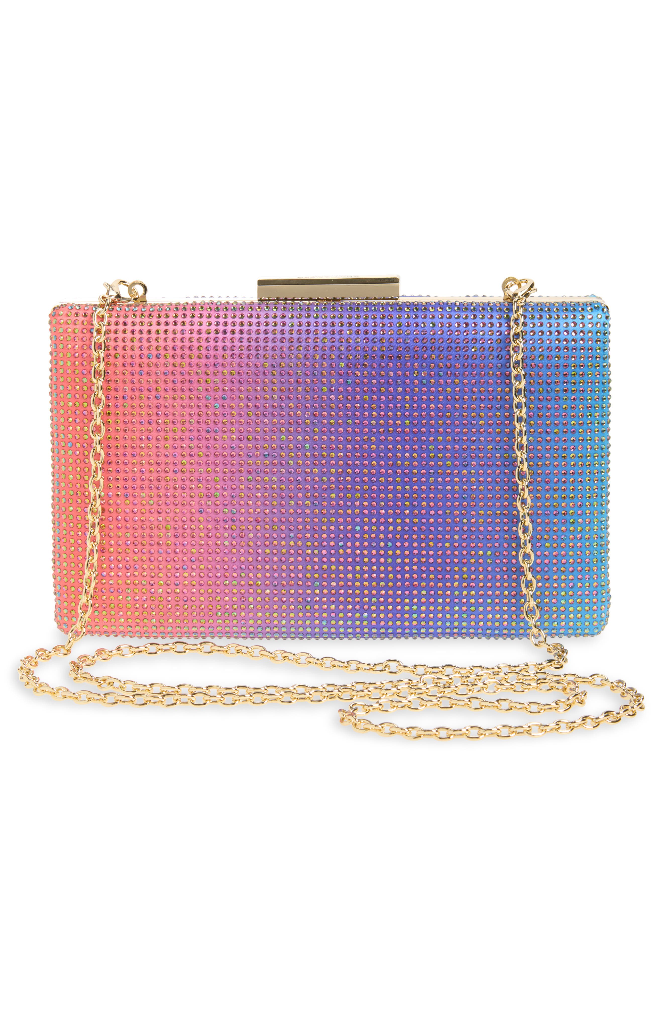 Ombré Box Clutch, Alternate, color, PURPLE MULTI