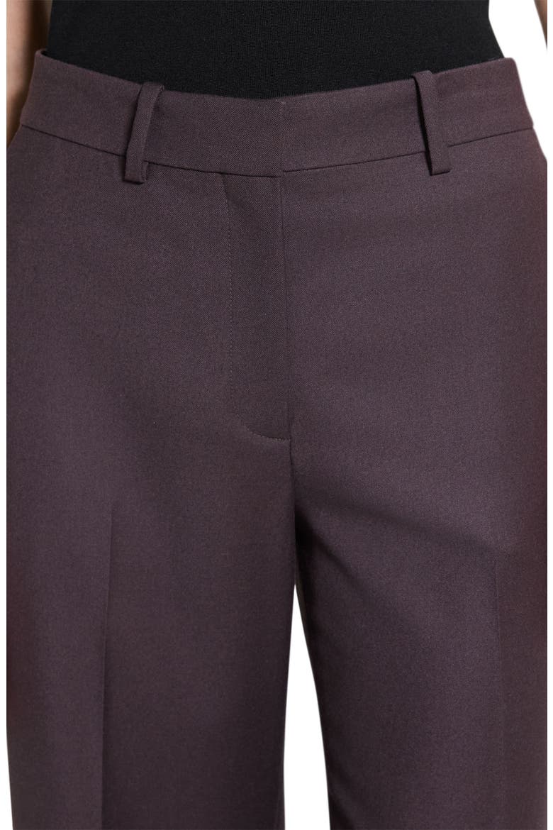 Sleek Flannel Straight Classic Pants, Alternate, color, CACAO