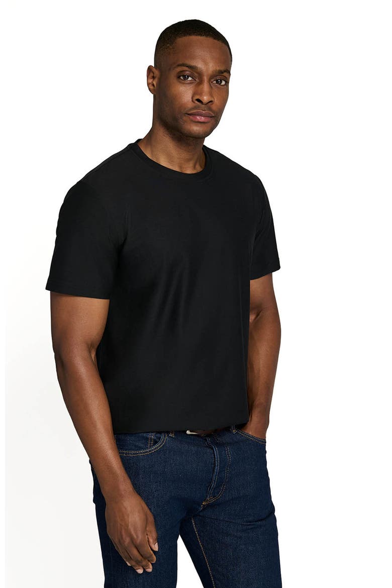 Solid Mapleton Luxe Cross Dyed T-Shirt, Alternate, color, BLACK