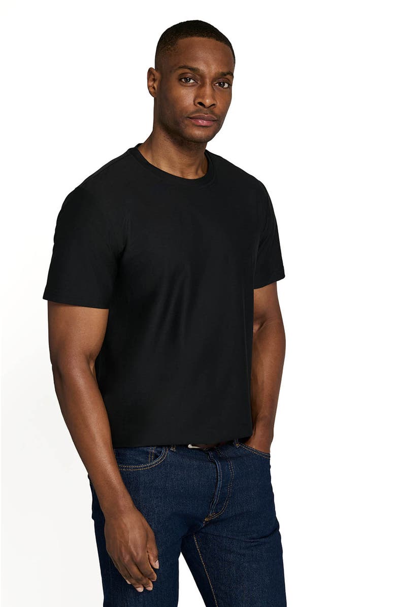 Brooklyn Brigade Solid Mapleton Luxe Cross Dyed T-Shirt, Alternate, color, Black