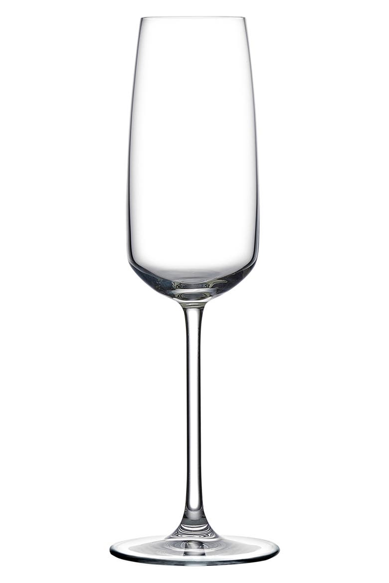 Mirage Set of 2 Champagne Glasses, Main, color, CLEAR
