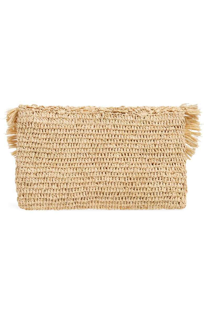 Nordstrom Woven Raffia Clutch, Alternate, color,