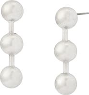 AllSaints Ball Chain Short Linear Drop Earrings