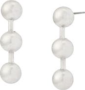AllSaints Ball Chain Short Linear Drop Earrings