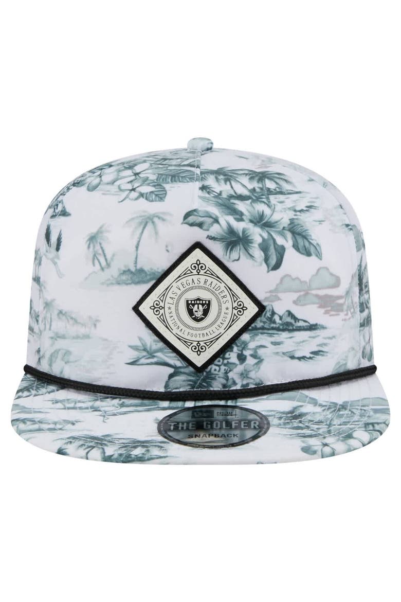 Men's New Era  White Las Vegas Raiders Adventure Golfer Snapback Hat, Alternate, color, White