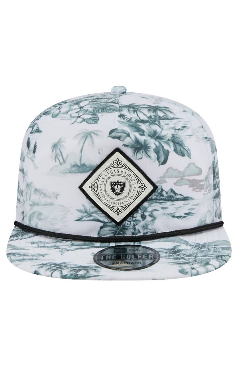 New Era Men's New Era White Las Vegas Raiders Adventure Golfer Snapback Hat, Alternate, color, White