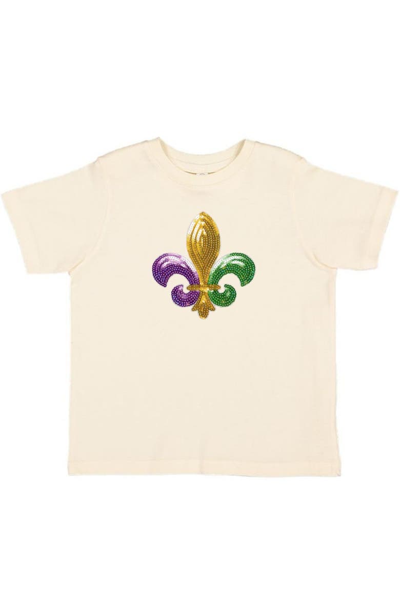 Sweet Wink Mardi Gras Fleur De Lis Patch Short Sleeve T-Shirt, Main, color,