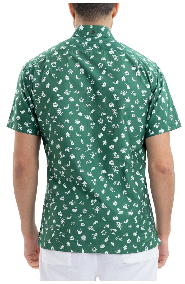 Kenny Flowers The Monkey Business - Short Sleeve Slim Fit Shirt, Alternate, color, Green