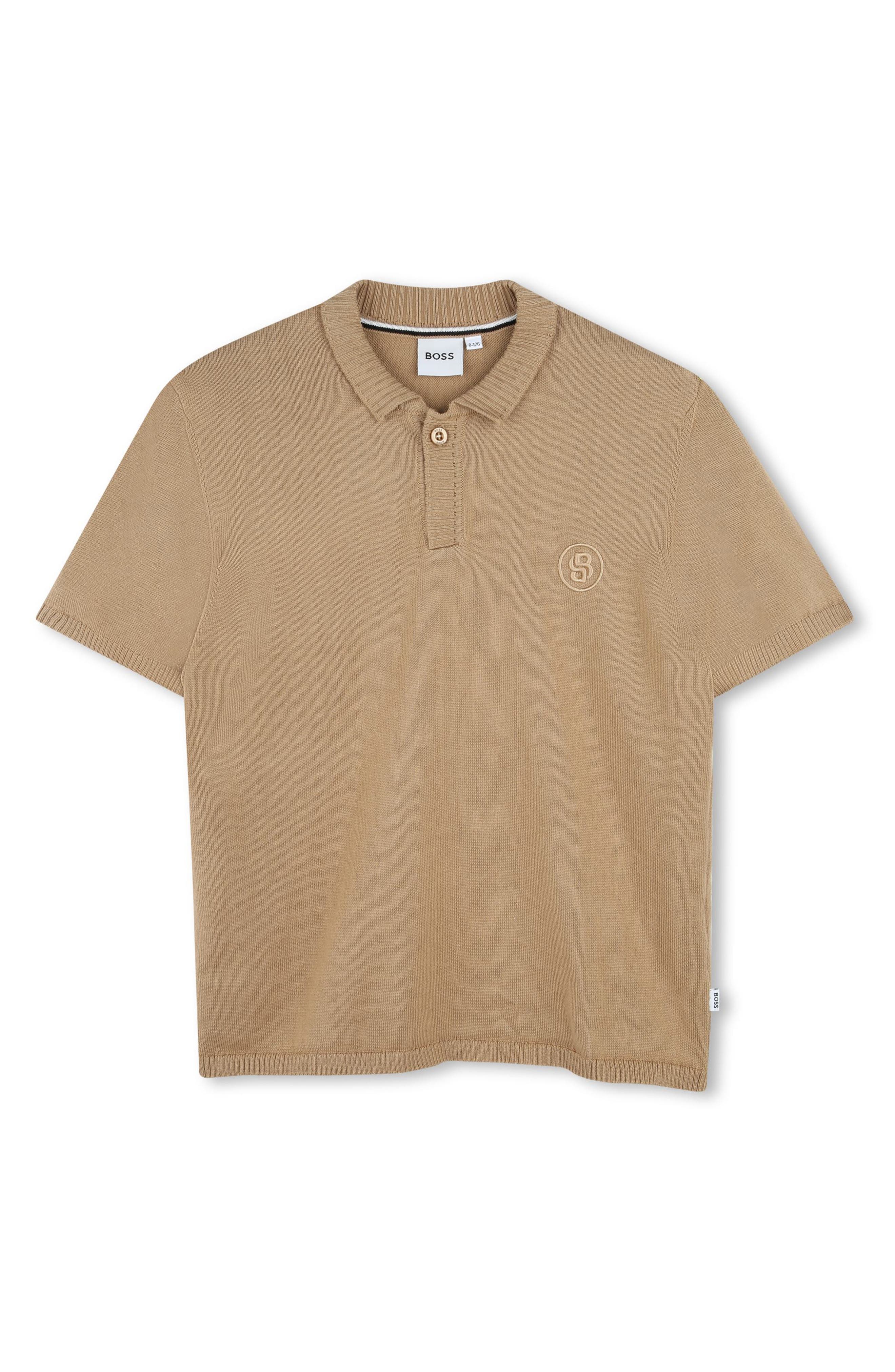Kids' Rib Collar Cotton Polo Shirt