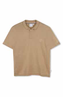 Kids' Rib Collar Cotton Polo Shirt