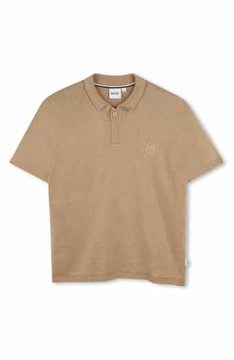 Kids' Rib Collar Cotton Polo Shirt