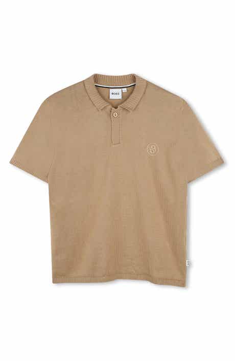 Kids' Rib Collar Cotton Polo Shirt