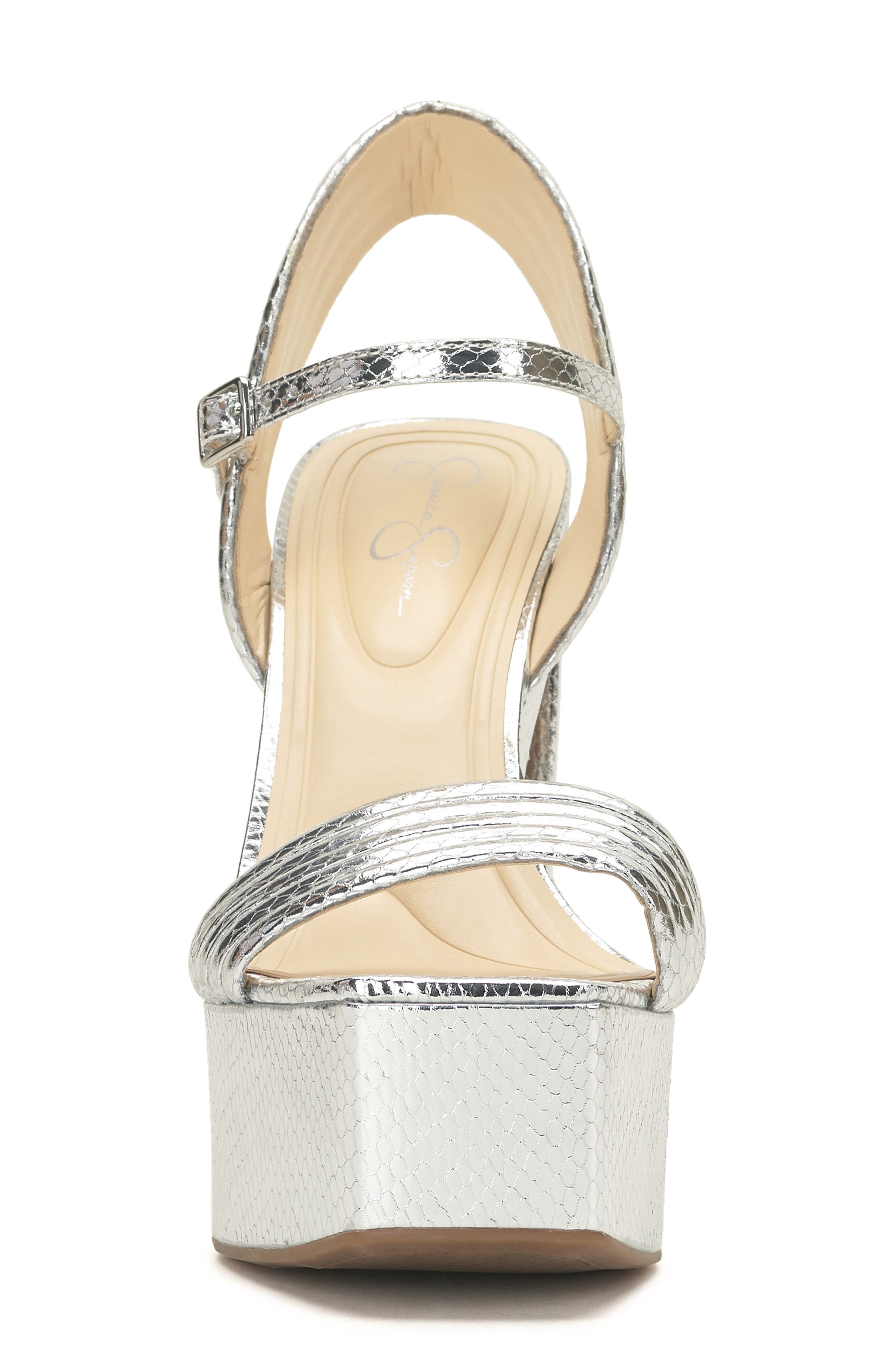 Jessica Simpson Bautista Metallic Platform Sandal, Alternate, color, 