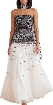 Needle & Thread Romantic Lace Strapless Ball Gown