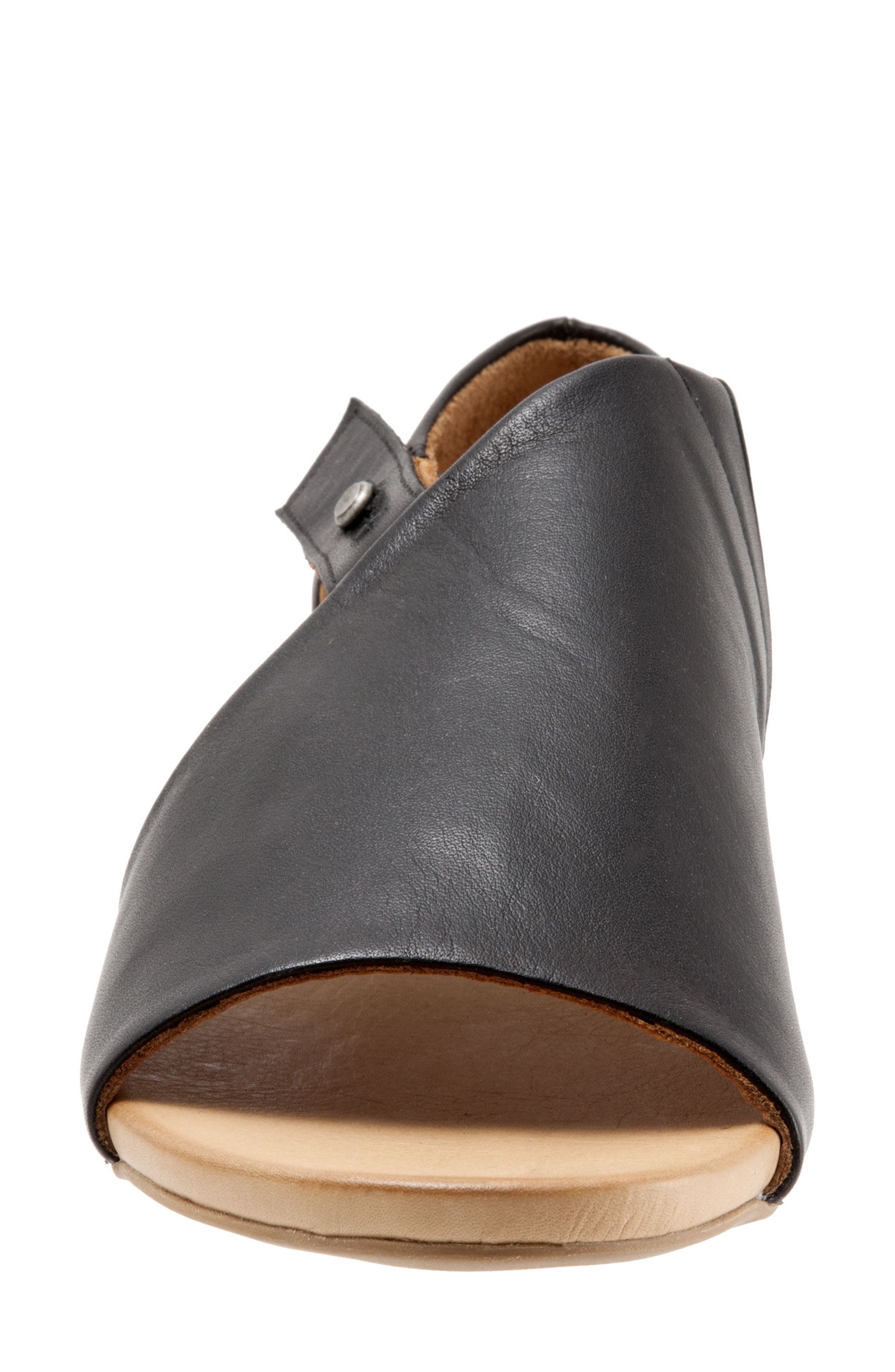 Bueno Kale Flat Sandal, Alternate, color, Black Leather