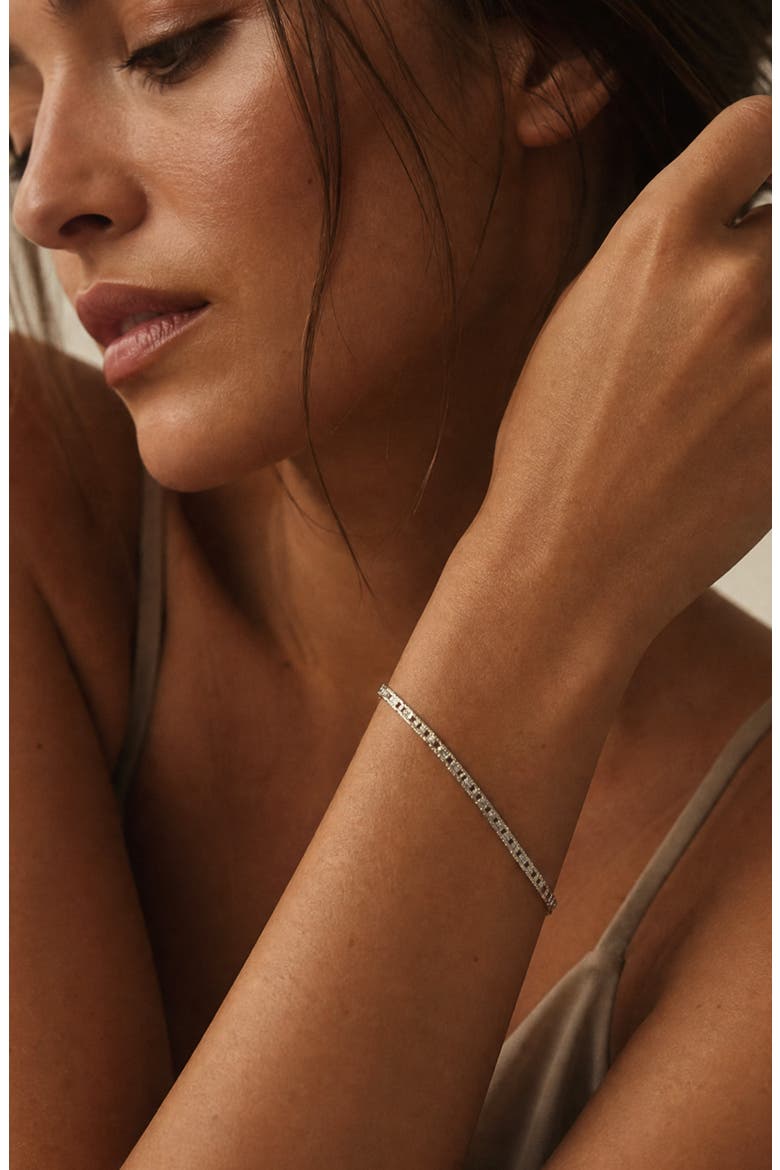 Aniya Mirror Chain Bracelet, Alternate, color, SILVER