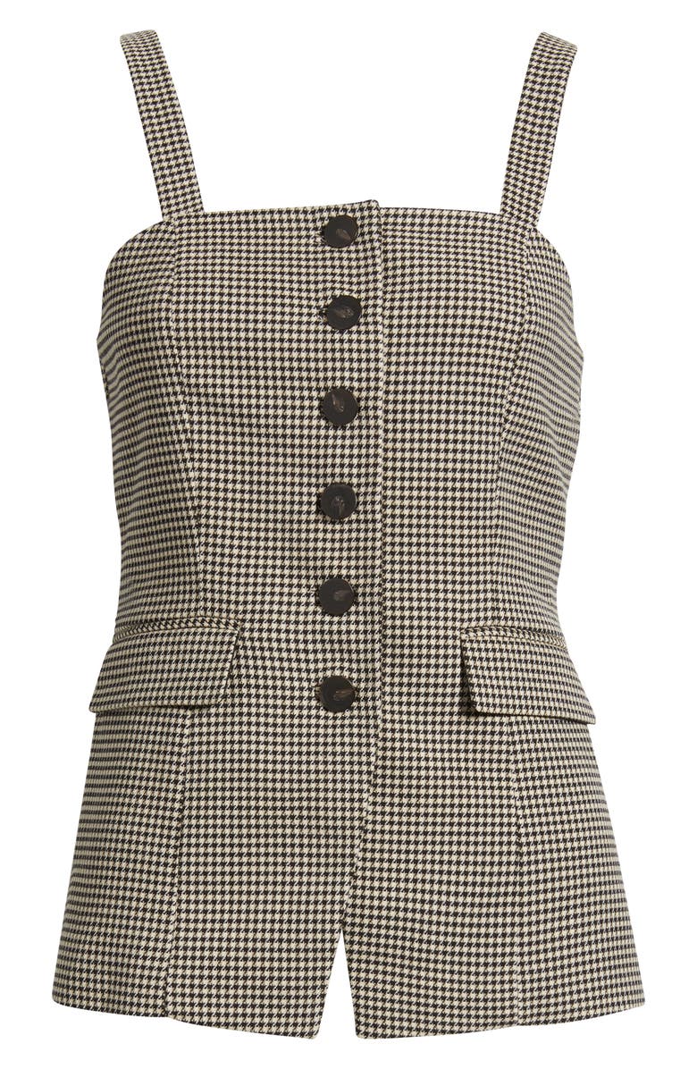 Anne Klein Houndstooth Top, Alternate, color, Anne Black Multi