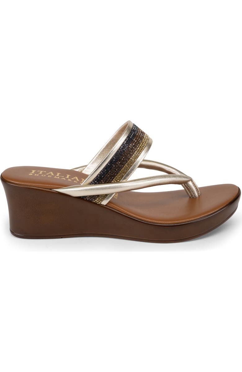 ITALIAN SHOEMAKERS Jaylin Pavé Crystal Wedge Sandal, Main, color,