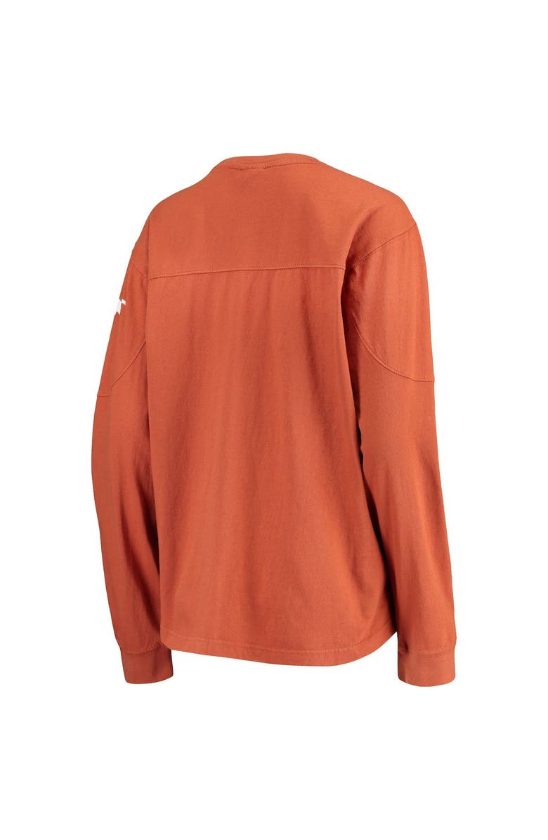 PRESSBOX Women's Pressbox Texas Orange Texas Longhorns Edith Long Sleeve T-Shirt, Alternate, color,