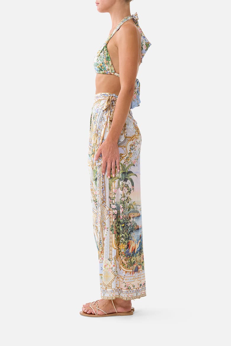Draped Wrap Maxi Sarong W Tie Waist, Alternate, color, Sisi Society