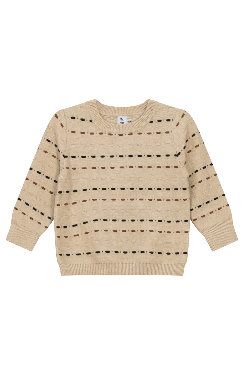 Mr. Mr. Long Sleeve Knitted Sweater, Main, color, Dark Almond/Black