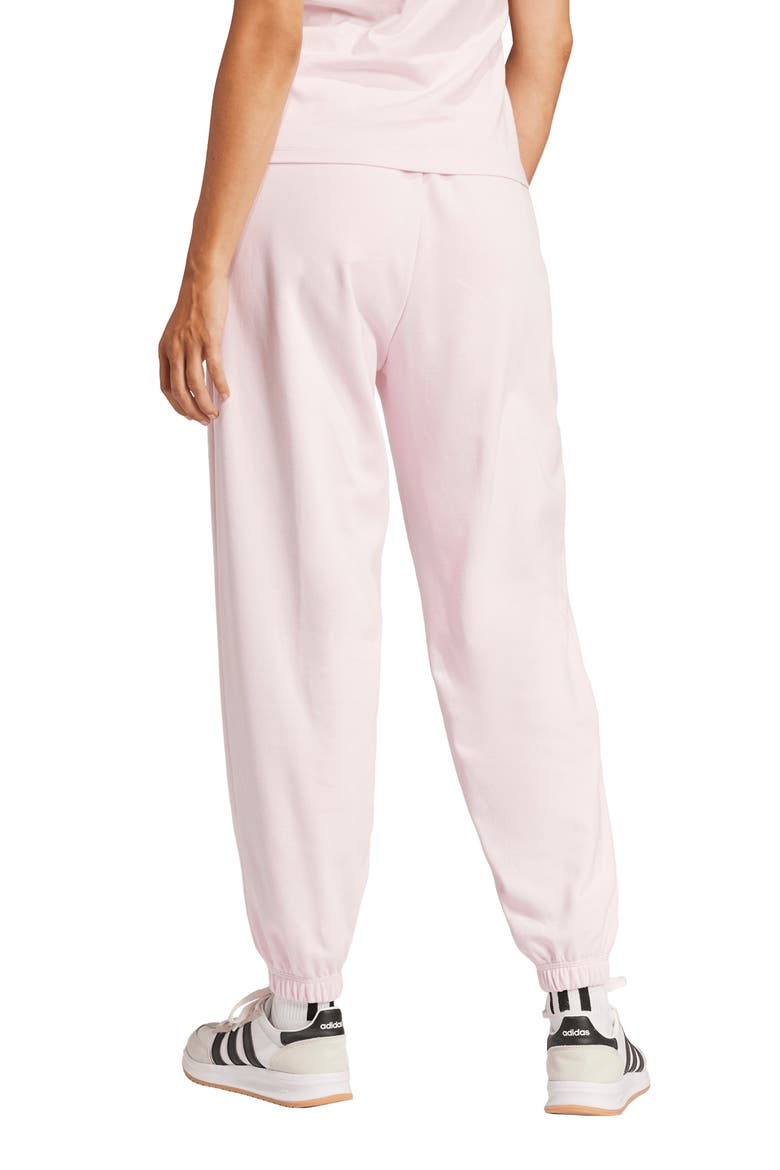 Loose Fit French Terry Joggers, Alternate, color, CLEAR PINK/ WHITE