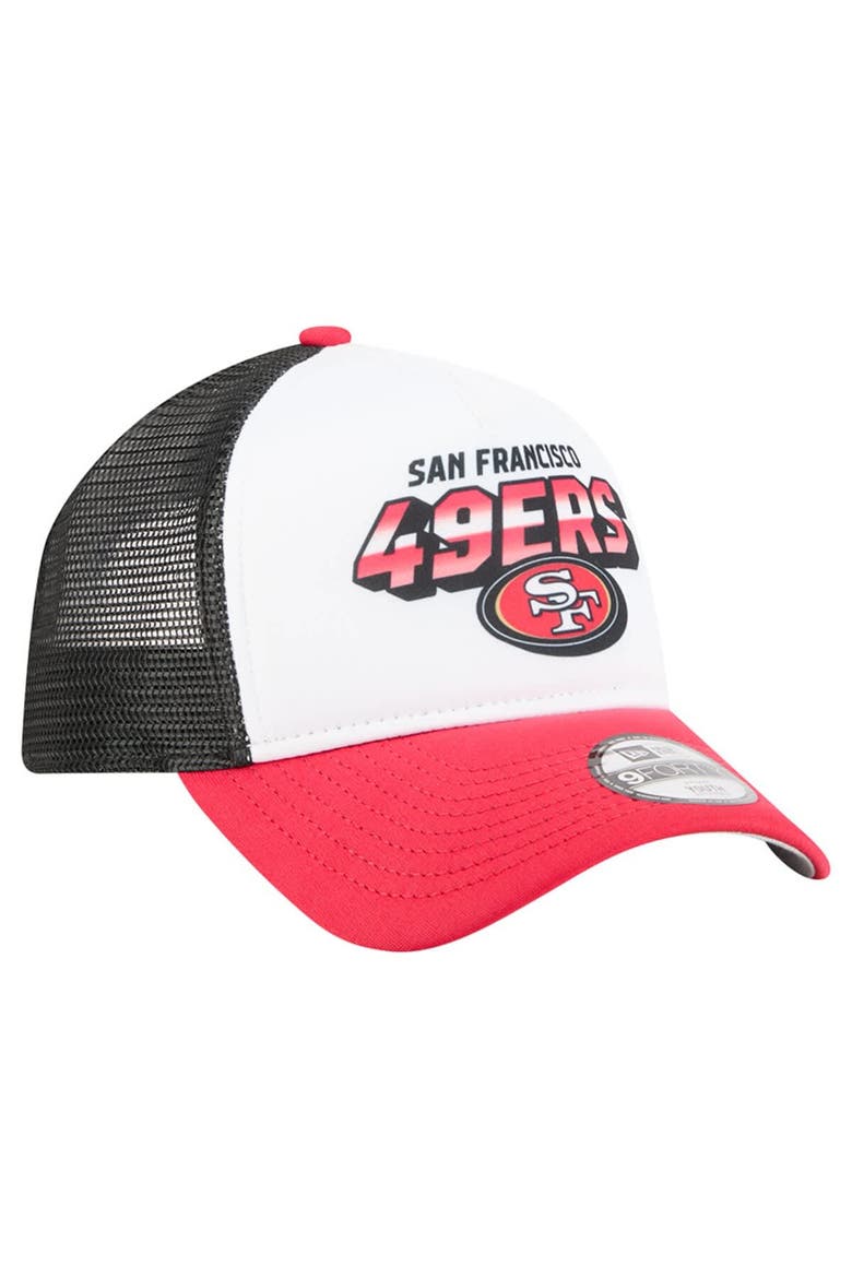 Toddler New Era  White/Scarlet San Francisco 49ers  Streak 9FORTY A-Frame Adjustable Hat, Alternate, color, White