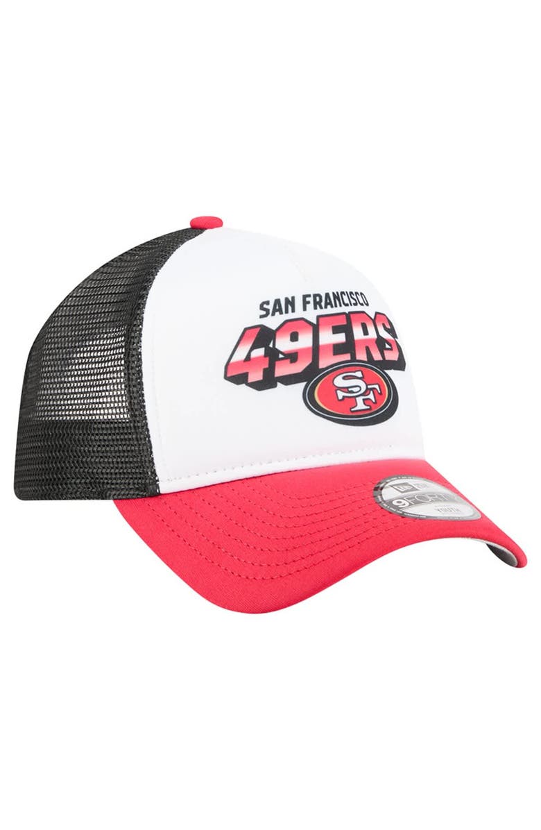 New Era Toddler New Era  White/Scarlet San Francisco 49ers  Streak 9FORTY A-Frame Adjustable Hat, Alternate, color, White
