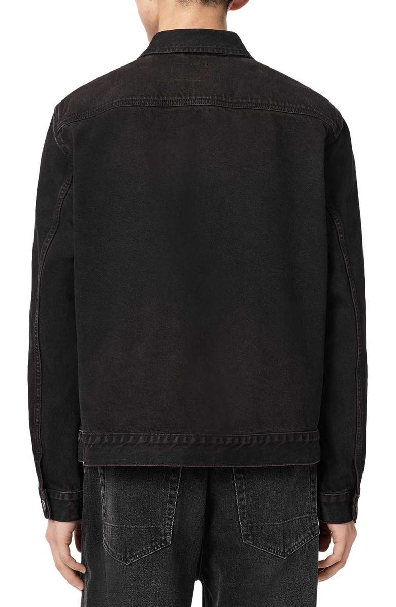AllSaints Roth Denim Jacket, Alternate, color, Overdyed Brown