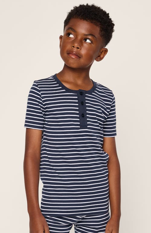 Petite Plume Kids' Stripe Fitted Two-piece Pima Cotton Pajamas In Multi