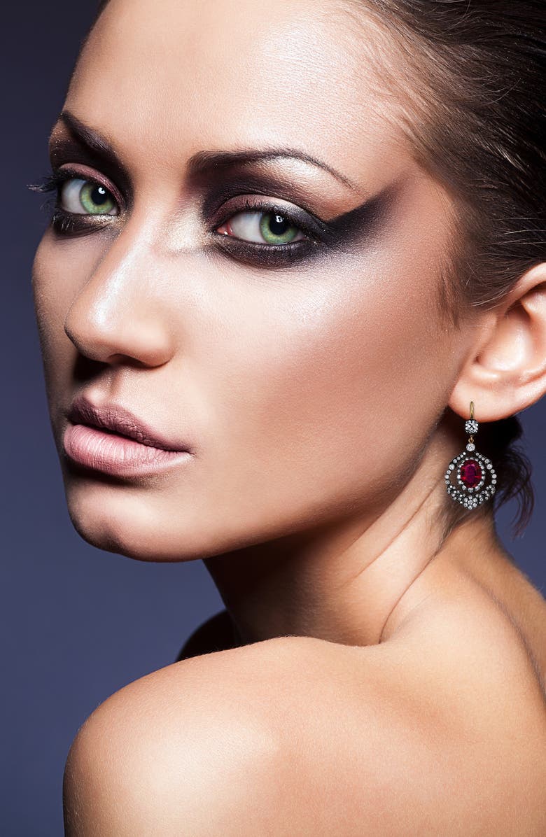 Mindi Mond Cherry Blossom Chandelier Drop Earrings, Alternate, color, Gold/ Silver/ Mixed Stones