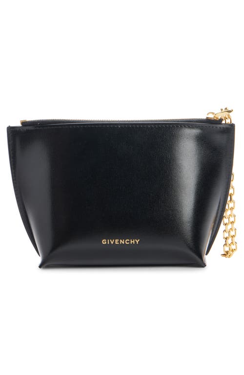 Givenchy Small 4g Liquid Calfskin Clutch In Black