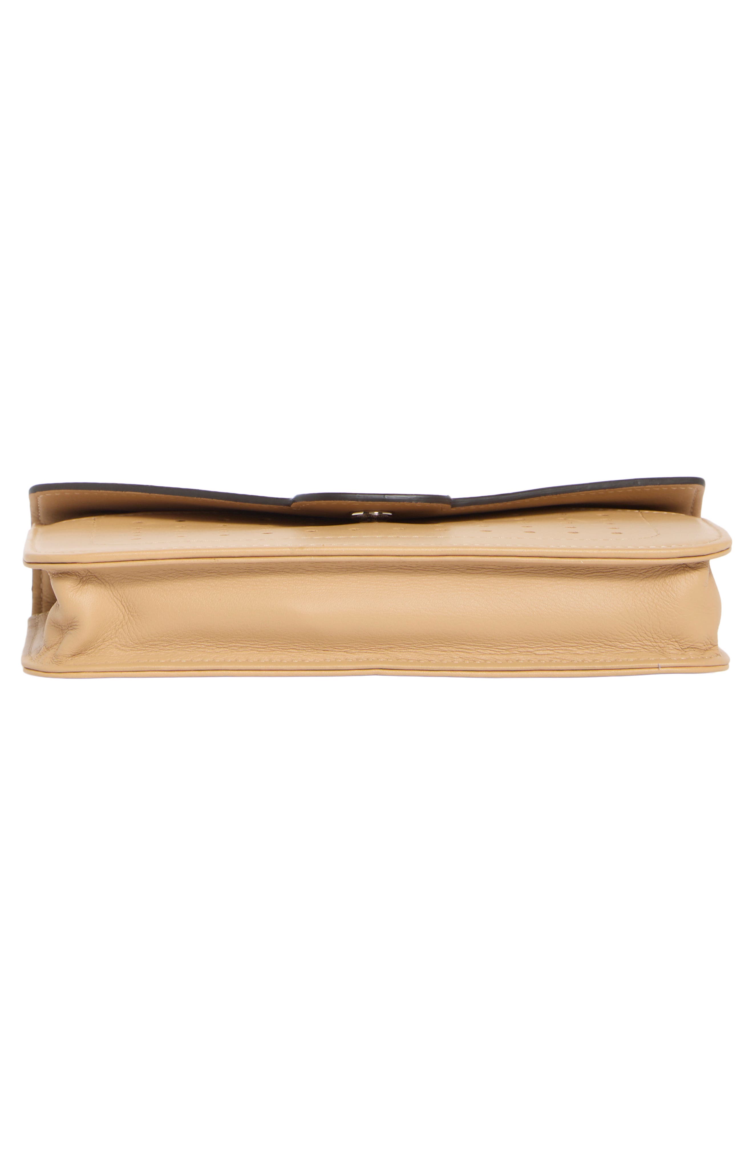Mademoiselle Leather Wallet on a Chain, Alternate, color, BEIGE